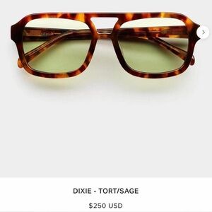 Vehla Dixie Tortoiseshell Sunglasses in Sage Lenses